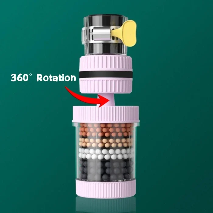 New 360° Rotation Water Faucet Filter Household Kitchen Faucet Mini Tap Water Clean Purifier Carbon Filter Filtration Cartridge - Image 11