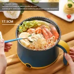 Electric Mini Hot Pot 1.8L 600W Non Stick 2 Levels Adjustable Stainless Steel Electric Pot Electric Cooker Rapid Noodles Cooker - Image 2