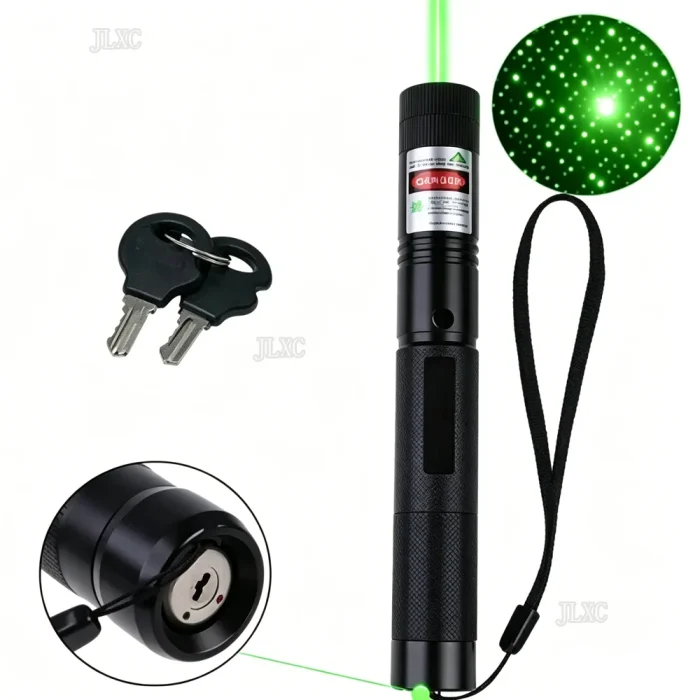 (Do not provide batteries)Cat Keychain Fun Green Light Portable Laser pointer LED Training Torch Pet Cat Tickle Toy Flashlight - Image 1
