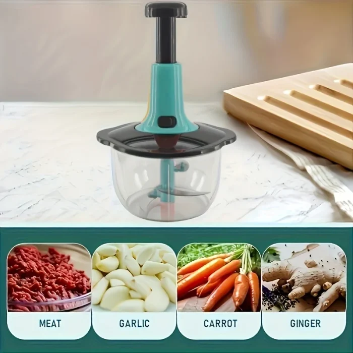 Rotating Vegetable and Fruit Slicer – Manual Shredder & Slicer - Image 4