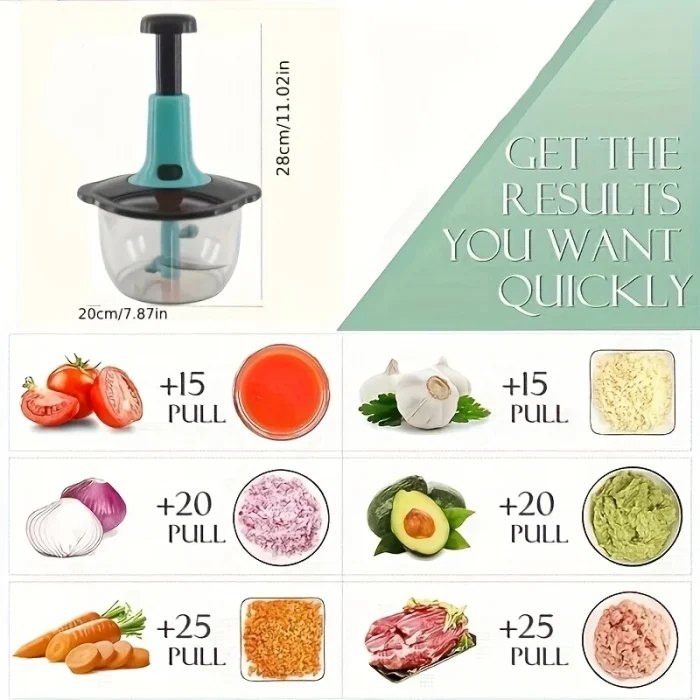 Rotating Vegetable and Fruit Slicer – Manual Shredder & Slicer - Image 6