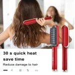 New Dual-Purpose Heated Straightening And Curling Comb With Negative Ions That Won’T Damage Your Hair Hair Straightenercomb - Image 5