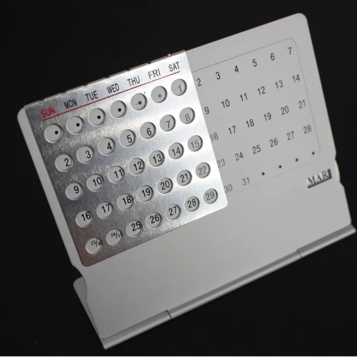Aluminum Perpetual Calendar Desk Universal Calendar 2024 2025 - Image 2