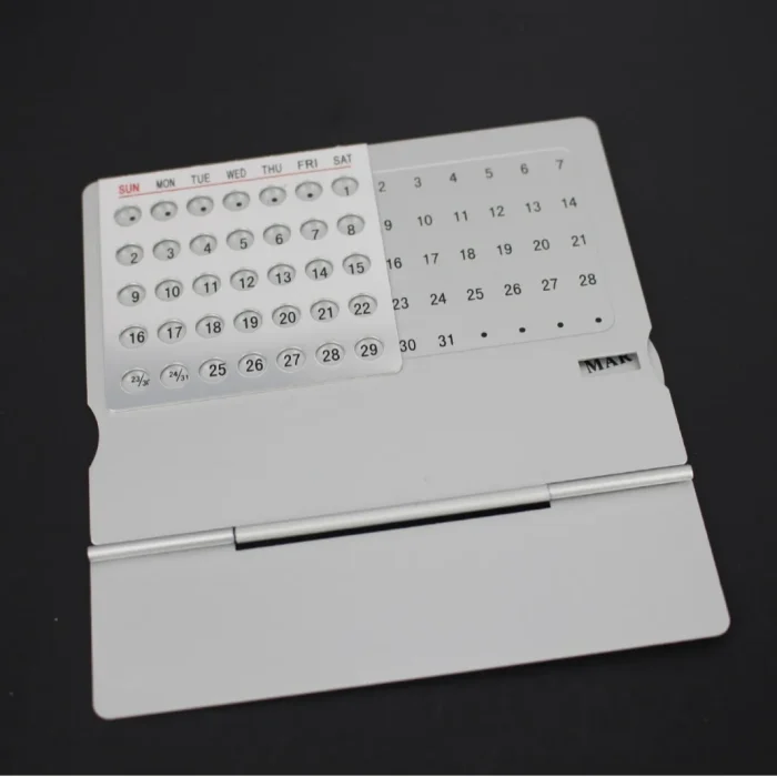 Aluminum Perpetual Calendar Desk Universal Calendar 2024 2025 - Image 3