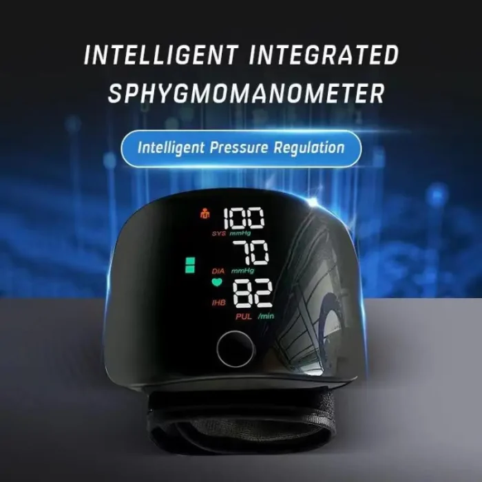 1 Set Blood Pressure Monitor Digital One Button Automatic Wrist Voice Tonometers For Home Use - Image 3