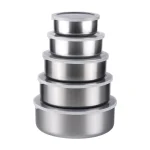 5pcs Stainless Steel Salad Bowl Set – 230/400/600/1000/1200ml Food Storage Bowls with Lids - Image 7