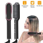New Dual-Purpose Heated Straightening And Curling Comb With Negative Ions That Won’T Damage Your Hair Hair Straightenercomb