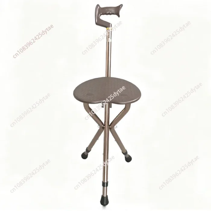 Cane folding with stool portable elderly non-slip cane walker chair travel assistance - Image 2
