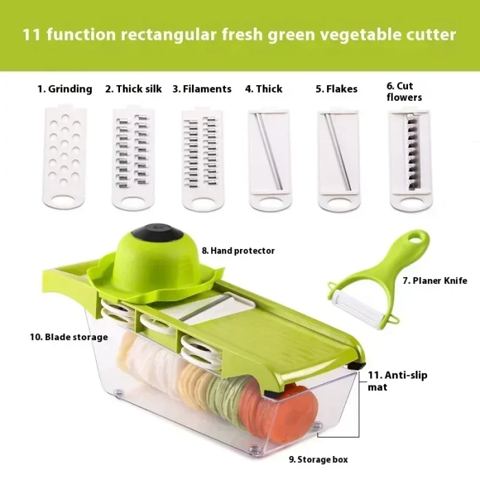 9 in 1 Vegetable Cutter – Multifunctional Slicer, Shredder & Grater - Image 8