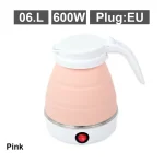 Mini foldable electric kettle 0.6L portable electric kettle household travel water heater silicone compression 110V-220V - Image 12