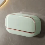 Wall Mounted Soap Dish With Drainage Box Waterproof Punch-Free Bathroom Drain Soap Box Soap Storage Case Bathroom Accessories - Image 7