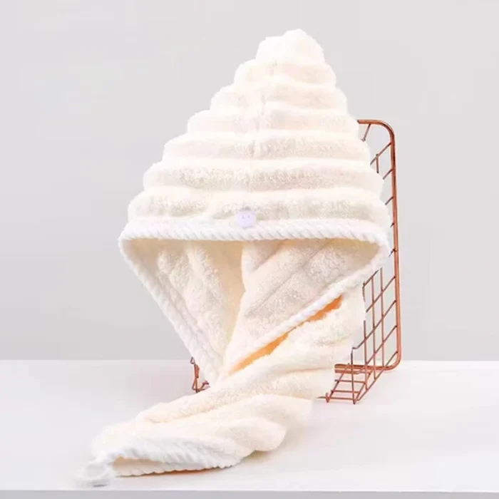 Wavy Pattern Hair Dry Hat Women's Thickened Water-Absorbent Hair Dry Hat Women's Cute Shower Cap Dry Hair Towel - Image 10