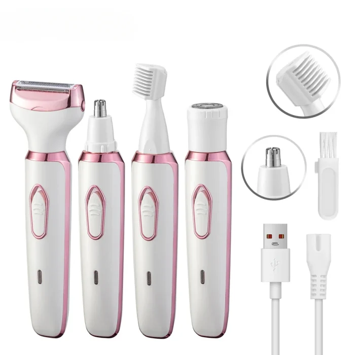 4 in 1 Electric Lady Shaver Body Hair Removal Epilator Painless Cordless Trimmer Razor Gifts for Women Home Appliances - Image 6
