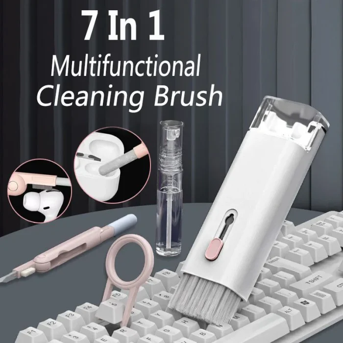 7 in 1 Laptop Keyboard Cleaning Kit – Computer, Earphone & AirPods Cleaner - Image 1