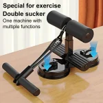 Sit-Up Assistant Bar – Adjustable Foot Holder with Resistance Band & Dual Suction Cups