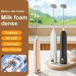 Wireless Electric Milk Frother 5 Speed – Type-C Rechargeable Milk Foamer