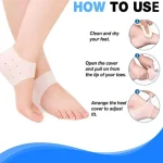 1pair Invisible Height Increase 5CM Silicone Socks Gel Heel Pads Orthopedic Arch Support Heel Cushion Insoles Foot Massage Pad - Image 4