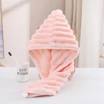 Wavy Pattern Hair Dry Hat Women's Thickened Water-Absorbent Hair Dry Hat Women's Cute Shower Cap Dry Hair Towel - Image 8