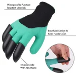 Horticultural Gardening Gloves with Claws Digging Gloves Garden Vegetable Flower Garden Planting Stab Resistant Protective Latex Gloves - Image 3