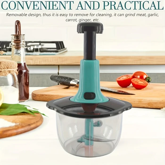 Rotating Vegetable and Fruit Slicer – Manual Shredder & Slicer - Image 2