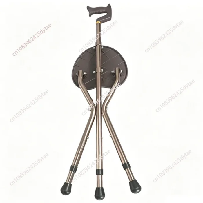 Cane folding with stool portable elderly non-slip cane walker chair travel assistance - Image 3