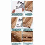 50/100Sets DIY Craft Five Claw Buckle Clamp Set Multi-Purpose 9.5mm Snaps Buttons Snap Fastener Kit Colorful Invisible - Image 5