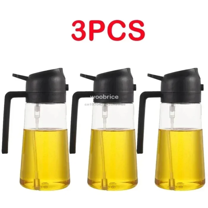 2 In1 Oil Spray Bottle Plastic Kitchen Barbecue Cooking Olive Oil Dispenser Oil Jar Baking Vinegar Soy Sauce Spray Container - Image 23