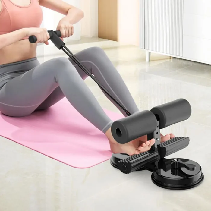 Sit-Up Assistant Bar – Adjustable Foot Holder with Resistance Band & Dual Suction Cups - Image 3