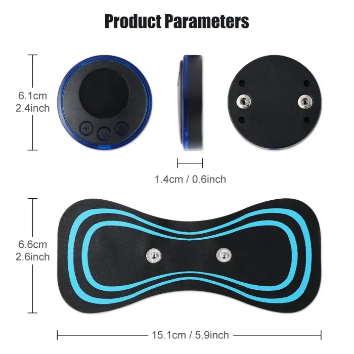 EMS Pulse Neck Massager Sticker Tens Cervical Massageador Back Masajeador Patch Muscle Stimulator Pain Relief Gel Pads Stretcher - Image 6