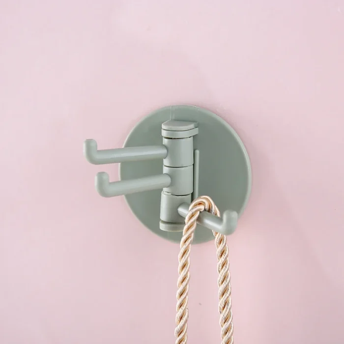 3 Branch Rotating Hooks – Adhesive Wall Hook, 3-Claw Nail-Free Storage Hook - Image 5