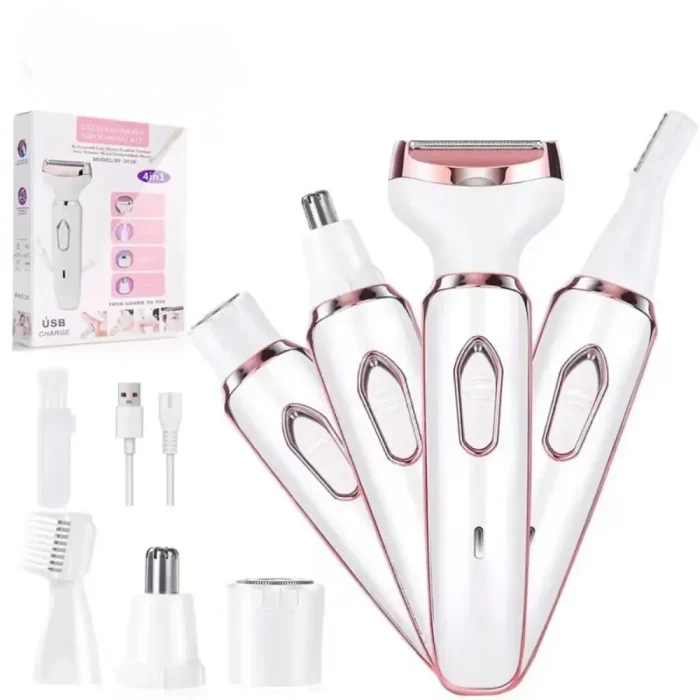 4 in 1 Electric Lady Shaver Body Hair Removal Epilator Painless Cordless Trimmer Razor Gifts for Women Home Appliances - Image 2