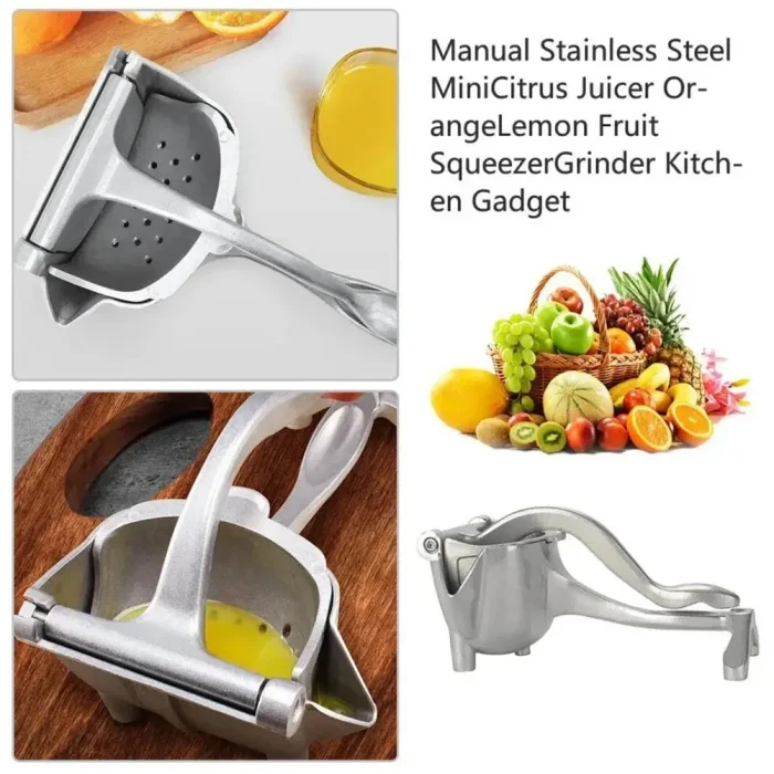 Manual Juicer, Fruit Juice Squeezer, Detachable Heavy Duty Easy Manual Citrus Squeezer Press Juicer Extractor Tool, Aluminum - Image 2