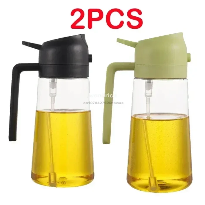 2 In1 Oil Spray Bottle Plastic Kitchen Barbecue Cooking Olive Oil Dispenser Oil Jar Baking Vinegar Soy Sauce Spray Container - Image 16