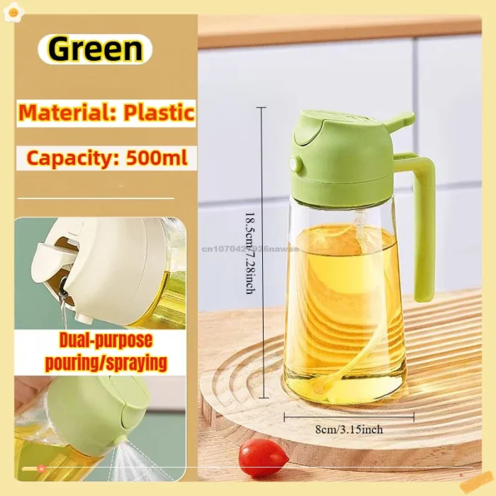 2 In1 Oil Spray Bottle Plastic Kitchen Barbecue Cooking Olive Oil Dispenser Oil Jar Baking Vinegar Soy Sauce Spray Container - Image 18
