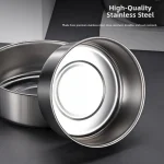 5pcs Stainless Steel Salad Bowl Set with Lid 230/400/600/1000/1200ML Food Storage Container Rust Resistant Fresh Keeping - Image 2
