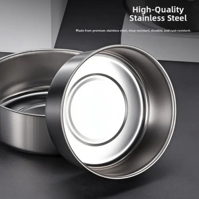 5pcs Stainless Steel Salad Bowl Set with Lid 230/400/600/1000/1200ML Food Storage Container Rust Resistant Fresh Keeping - Image 2