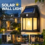 Waterproof Solar Outdoor Wall Light LED Sensor Lamp for Garden Yard Fence House Patio Pathway and Exterior Home Lighting - Image 4