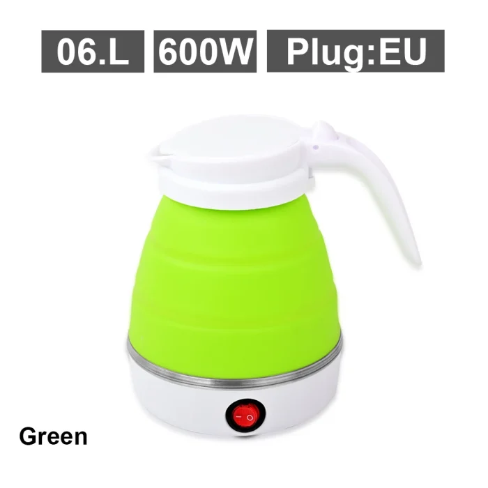 Mini foldable electric kettle 0.6L portable electric kettle household travel water heater silicone compression 110V-220V - Image 8