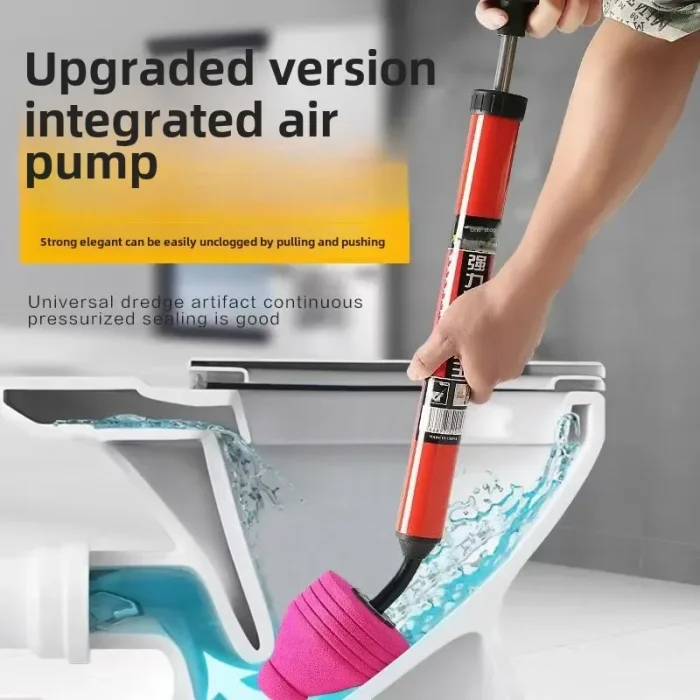 New High Pressure Toilet Unblock One Shot Toilet Pipe Plunger Silicone Quickly Unblock Household Toilet Sewer Dredging Plunger - Image 1