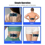EMS Pulse Neck Massager Sticker Tens Cervical Massageador Back Masajeador Patch Muscle Stimulator Pain Relief Gel Pads Stretcher - Image 5