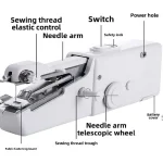 Portable Mini Sewing Machine Handheld Electric Sewing Machine With Bobbin Suitable for Needlework and Manual Work Hand Home DIY - Image 3