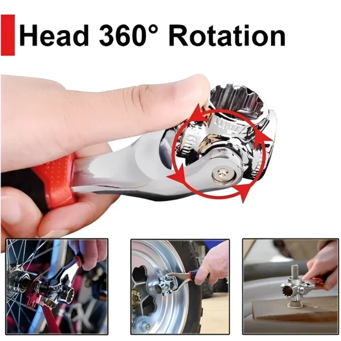 8 Holes Socket Wrench – 8-19mm Multifunctional 360° Rotation Wrench - Image 6