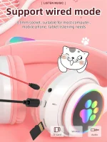 Cat Ear Wireless Headphones Jerry 5.0 – Bluetooth Music & Gaming Headset - Image 6