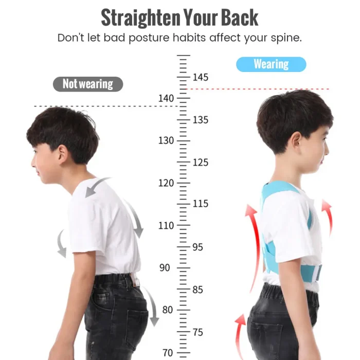 Children Adjustable Posture Corrector Back Support Boys Girls Shoulder Belt Rectify Straighten Correction Pain Relief Beauty Kid - Image 3