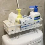 No Drill Toilet Storage Rack – Single Tier Metal Bathroom Organizer Shelf - Image 6