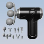 3 Fascia Guns 9 Replaceable Body Massagers Deep Beating Muscle Relaxation Shoulder Waist Back Massager neck massager massage gun - Image 6