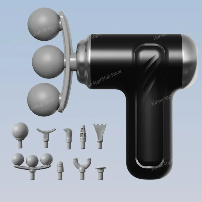 3 Fascia Guns 9 Replaceable Body Massagers Deep Beating Muscle Relaxation Shoulder Waist Back Massager neck massager massage gun - Image 6