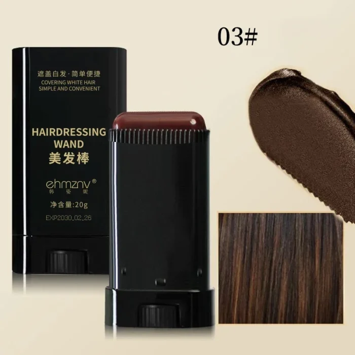 3Color Quick Touch-Up Hair Stick Temporary Color Stick Portable Temporary Quick Coverage Hair Pen Disposable Hair Dye Stick Comb - Image 8