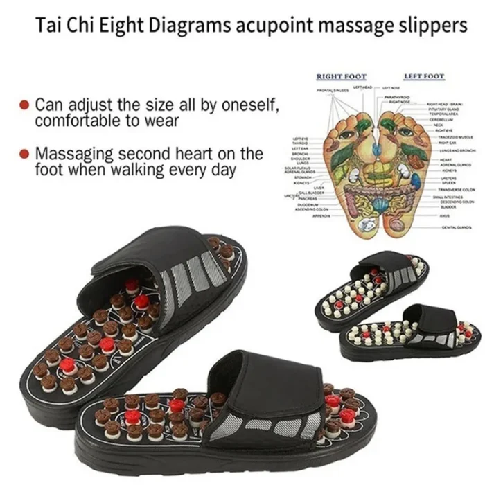 Acupoint Massage Slippers For Men Women Sandals Feet Chinese Acupressure Therapy Medical Rotating Foot Massager Shoes Unisex - Image 3