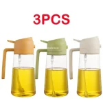 2 In1 Oil Spray Bottle Plastic Kitchen Barbecue Cooking Olive Oil Dispenser Oil Jar Baking Vinegar Soy Sauce Spray Container - Image 7